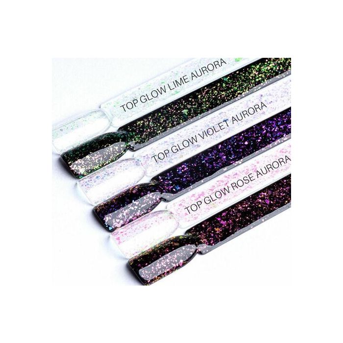9902-7 Top Glow Rose Aurora Flakes - Neonail