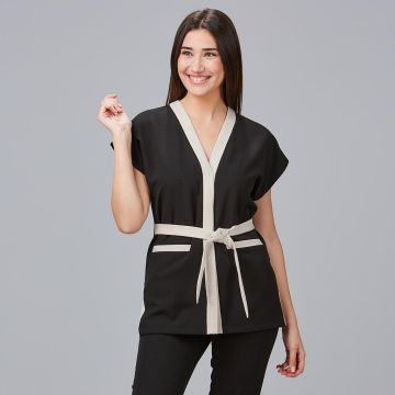 Schort Loto Linen Blouse Black