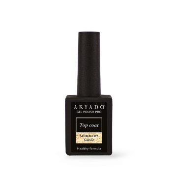 Gel Polish Top Coat Shimmery Gold - Akyado