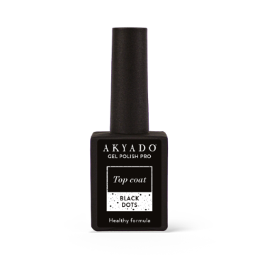 Gel Polish Top Coat Black Dots - Akyado 