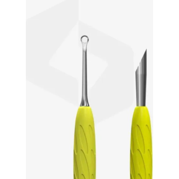Staleks Cuticle Pusher Gummy - Silione Handle Yellow
